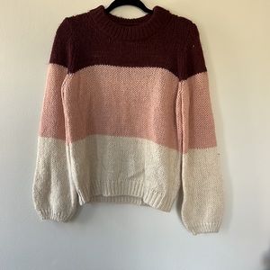 Brand new color block pink sweater size M - VERO MODA